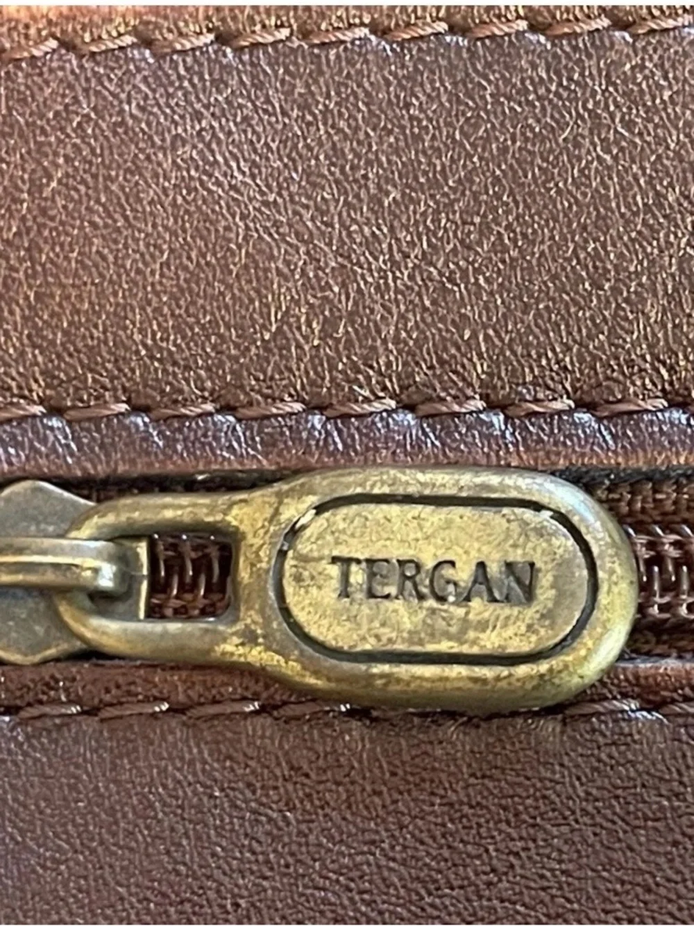 Tergan brown leather
